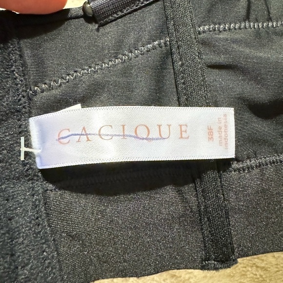 Cacique Black Strapless Bandeau Bra - Picture 15 of 15